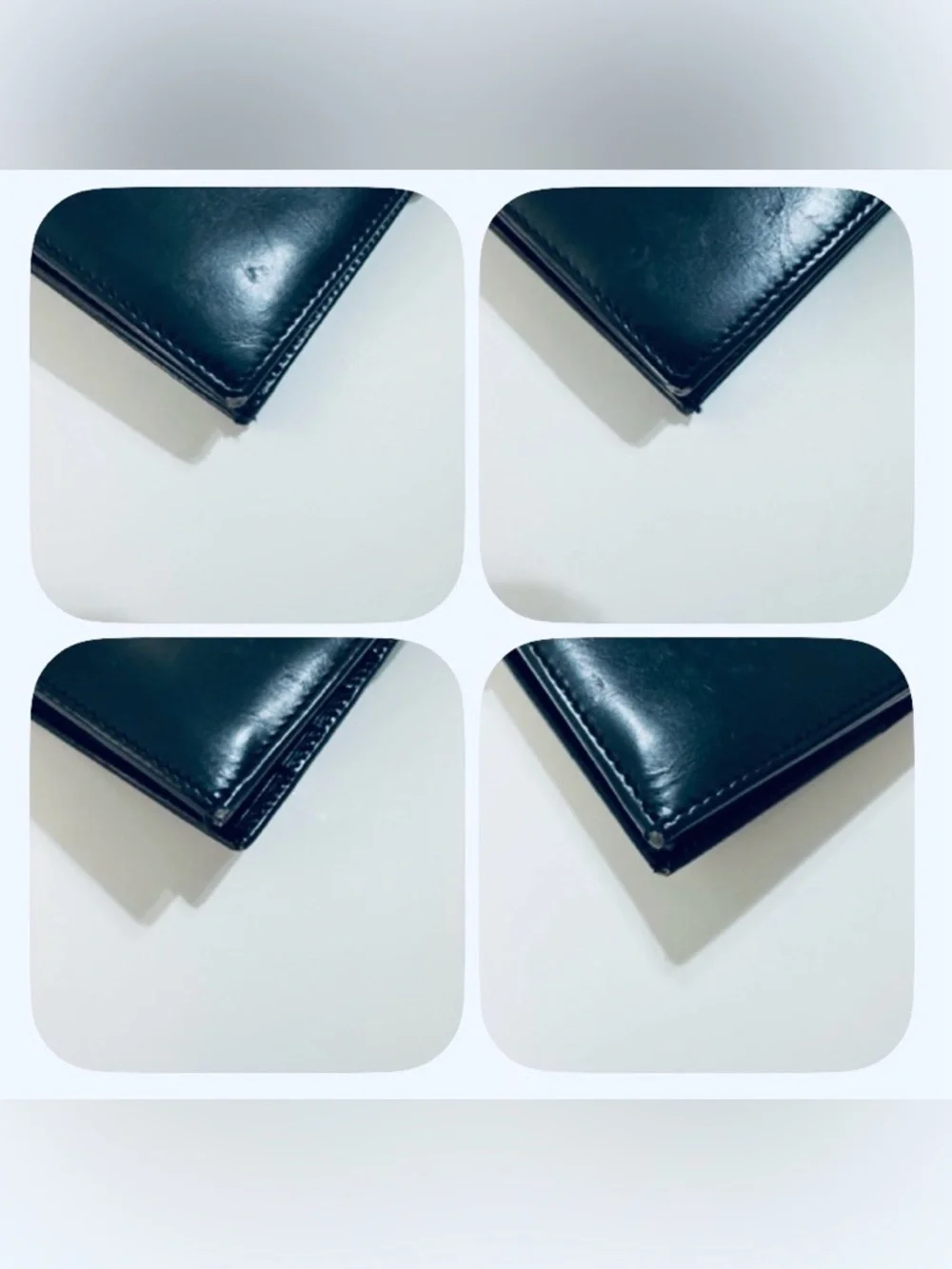 MEN’S SALVATORE FERRAGAMO BLACK LEATHER CONTINENTAL WALLET SILVER HARDWARE ITALY